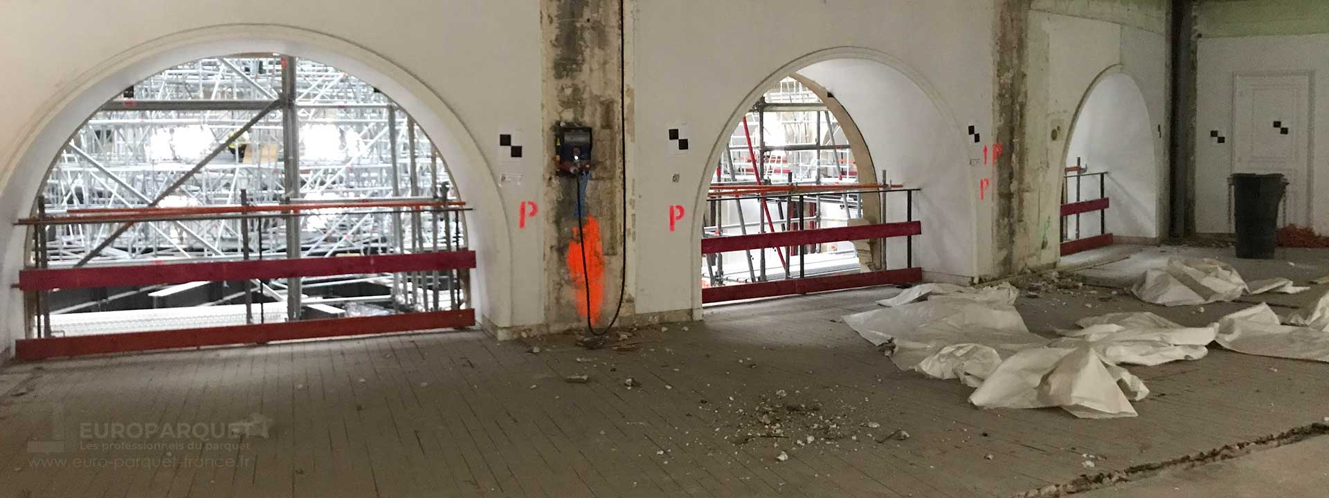 Chantier Bourse du commerce Paris (avant)