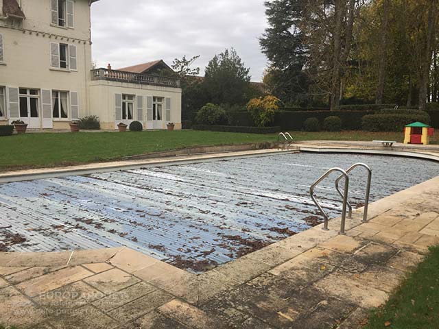 Pose terrasse de piscine en ipé (AVANT)